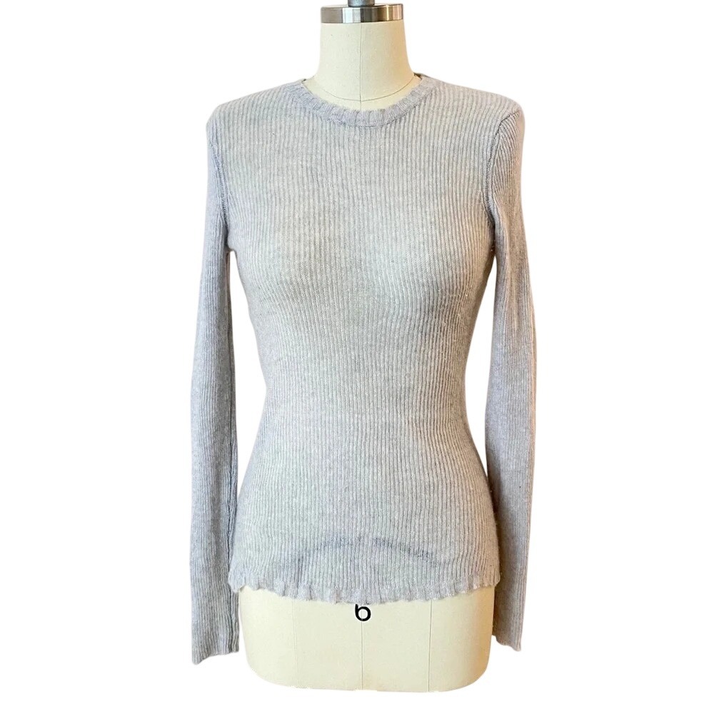 James Perse 100% Cashmere Crewneck Sweater Lilac 1